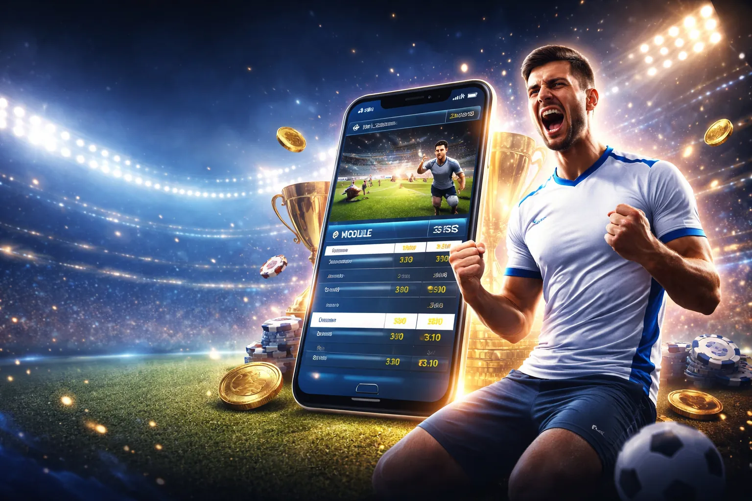 Ứng dụng di động 188BET với giao diện thể thao và casino